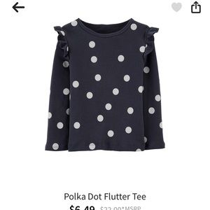 Carter’s 12M Polkadot Ruffle sleeve top